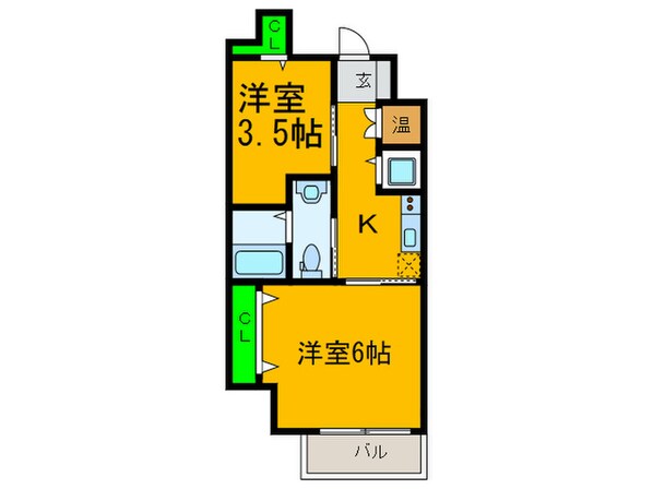 ディアコート宿屋町の物件間取画像